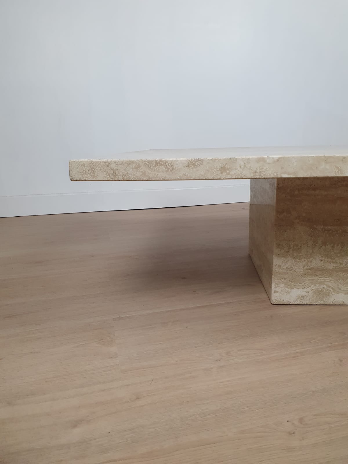 Travertine coffee table