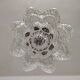 Glass and brass flower pendant lamp in art deco style