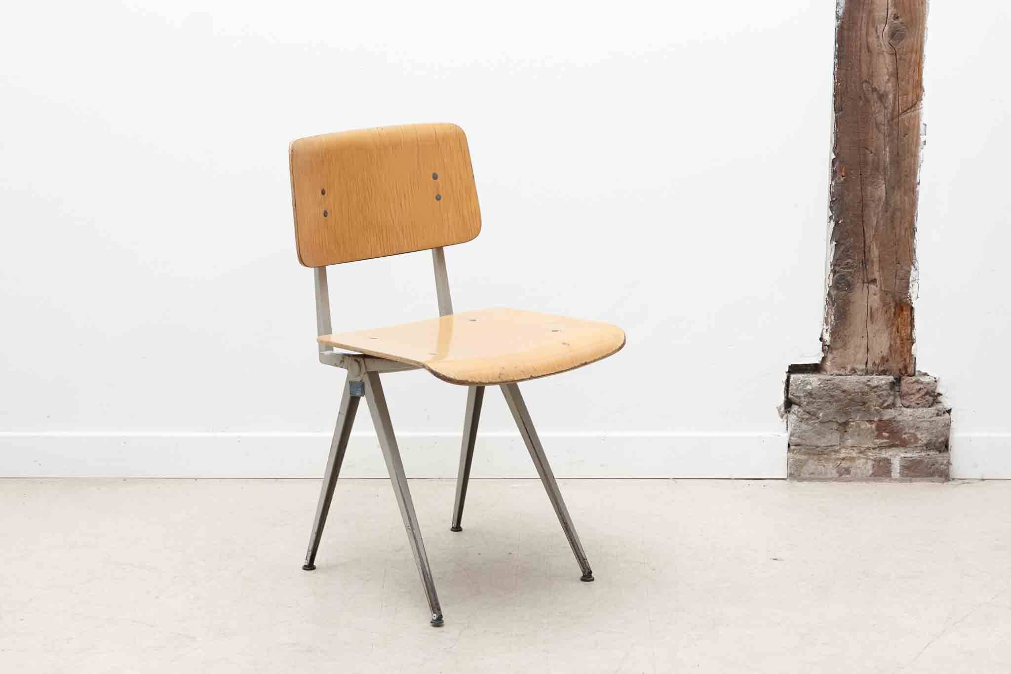 Marko S101 vintage chair in beech and grey