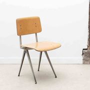 Marko S101 vintage chair in beech and grey
