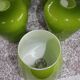 Suspension lustre cascade 5 globes opaline vintage