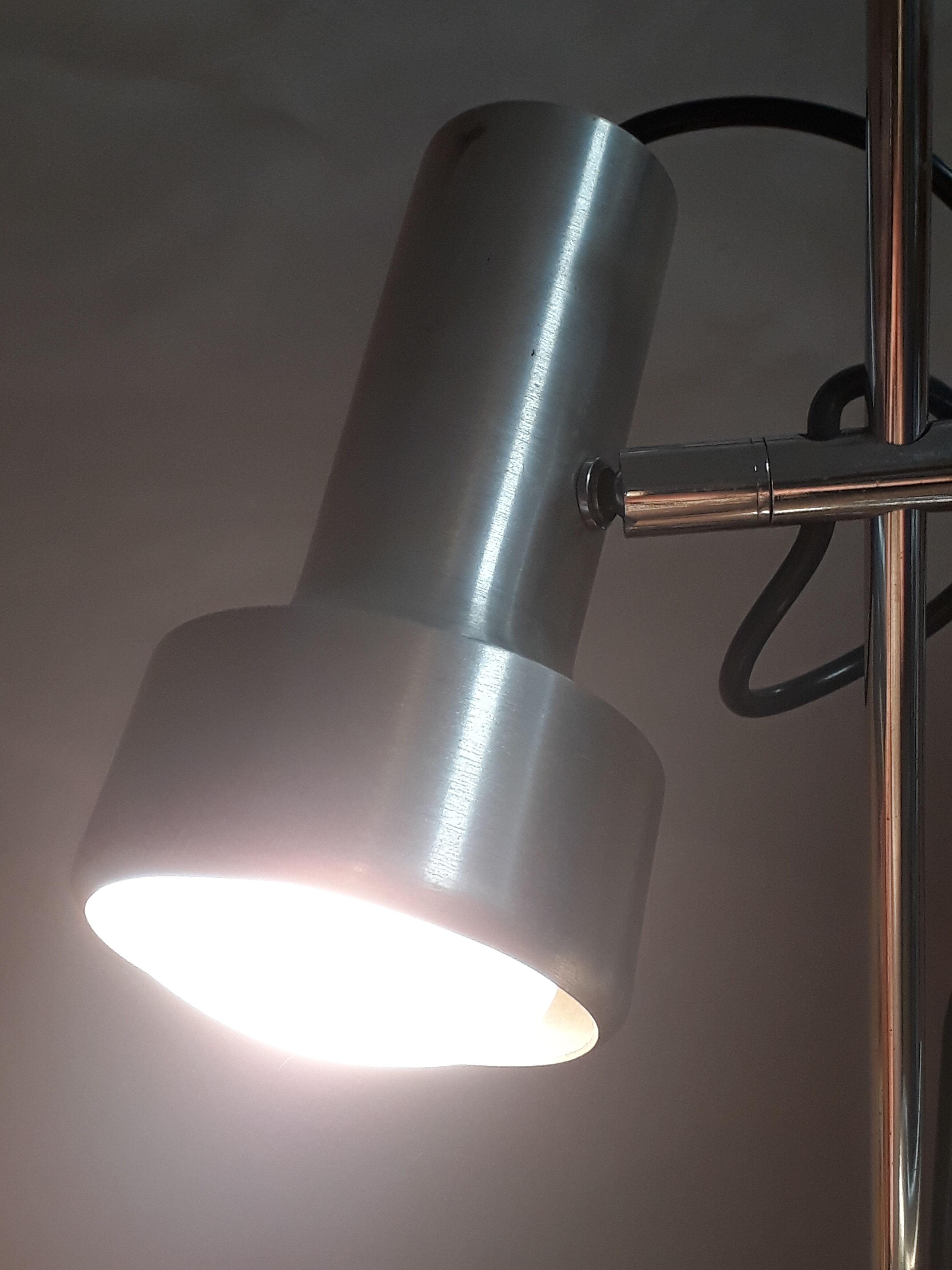 Floor lamp in aluminium brushed 1970