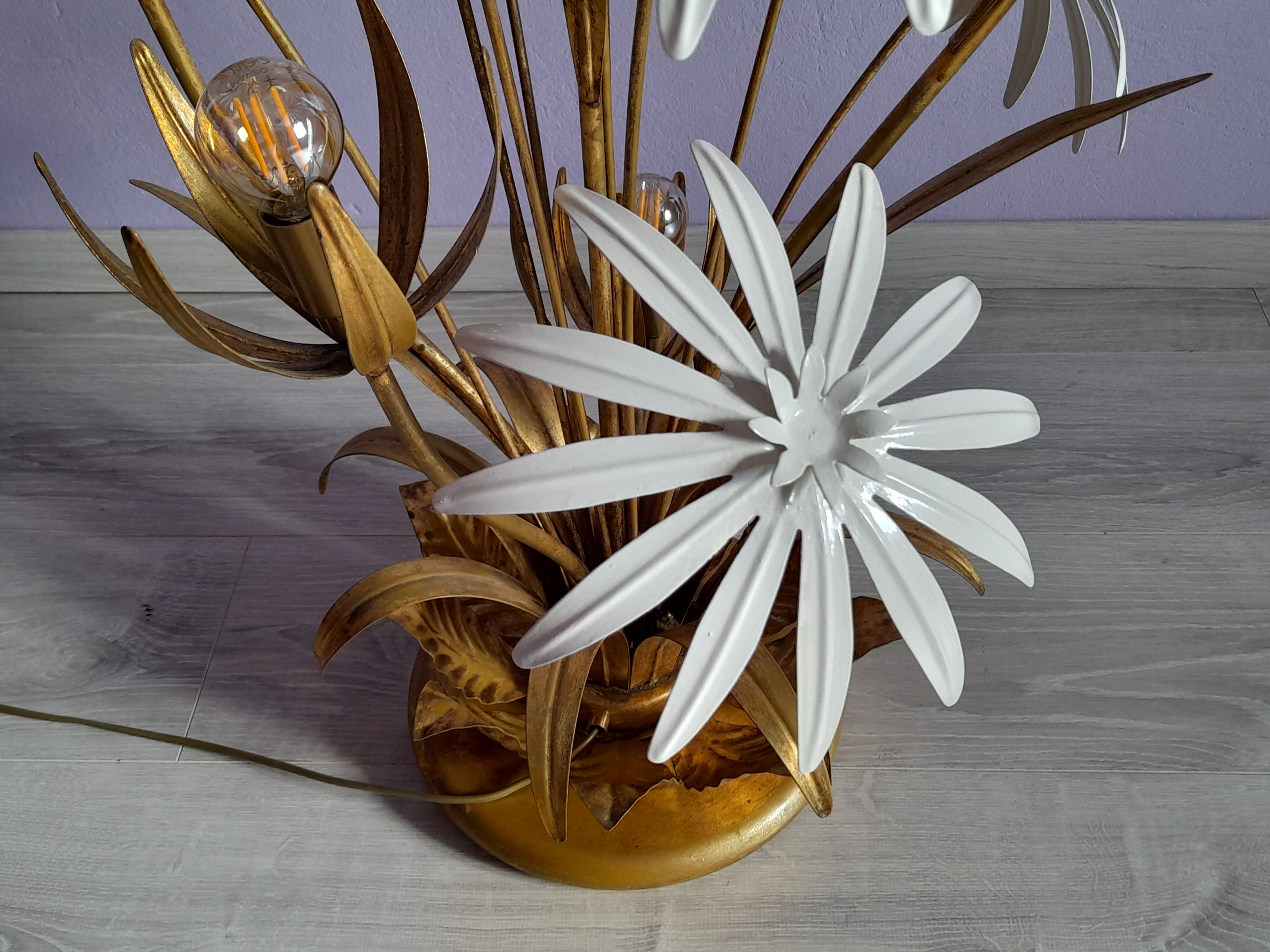 Vintage floral floor lamp hans kogl