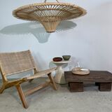 Suspension rattan saucer iron frame D:120 H:60