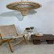 Suspension rattan saucer iron frame D:120 H:60