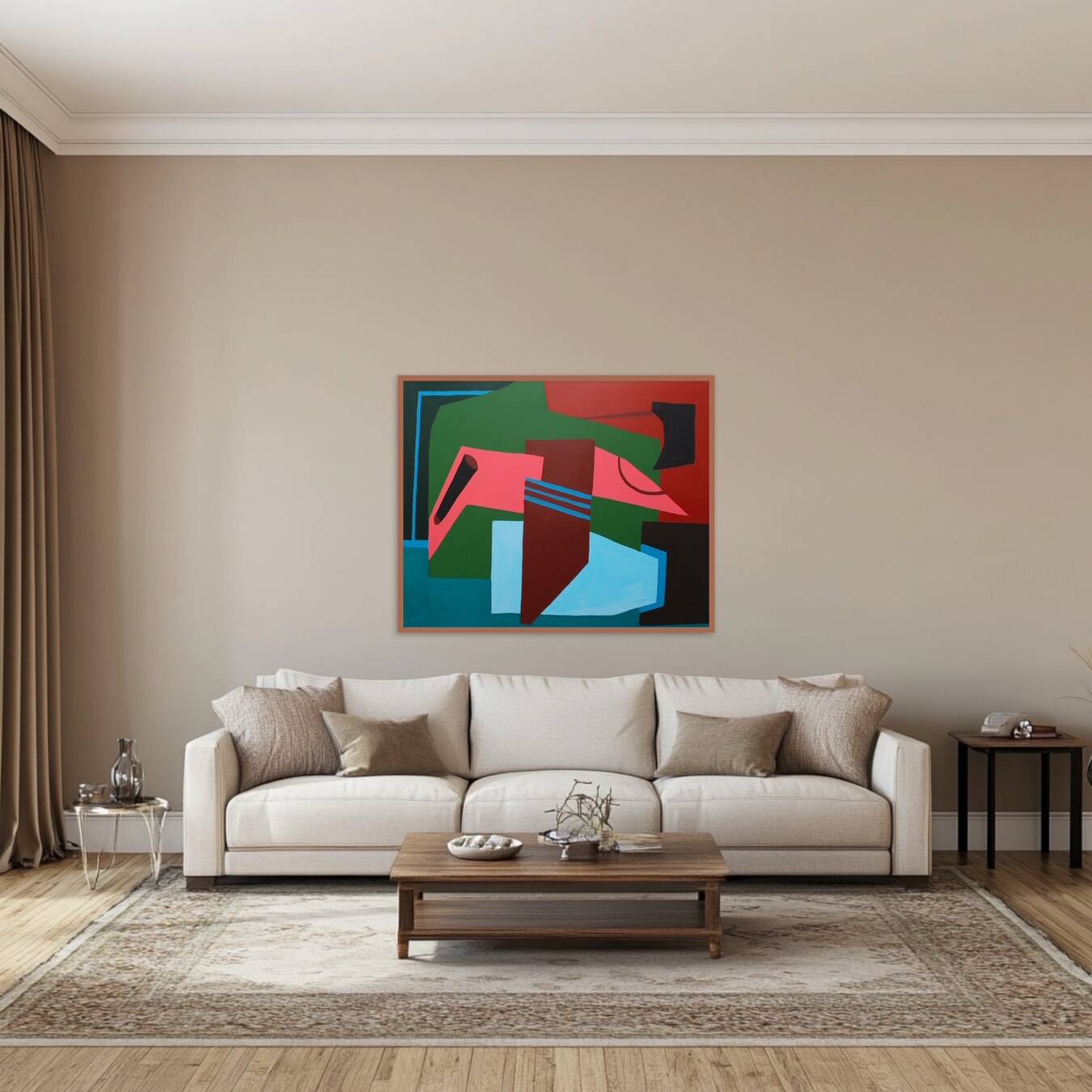Original abstract on canvas "clarity" 100x81Cm