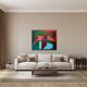 Original abstract on canvas "clarity" 100x81Cm
