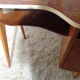 Vintage bean-shaped desk feet compass 60s