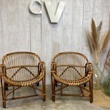 Pair of rattan armchairs POP UP CHRISTMAS 2022