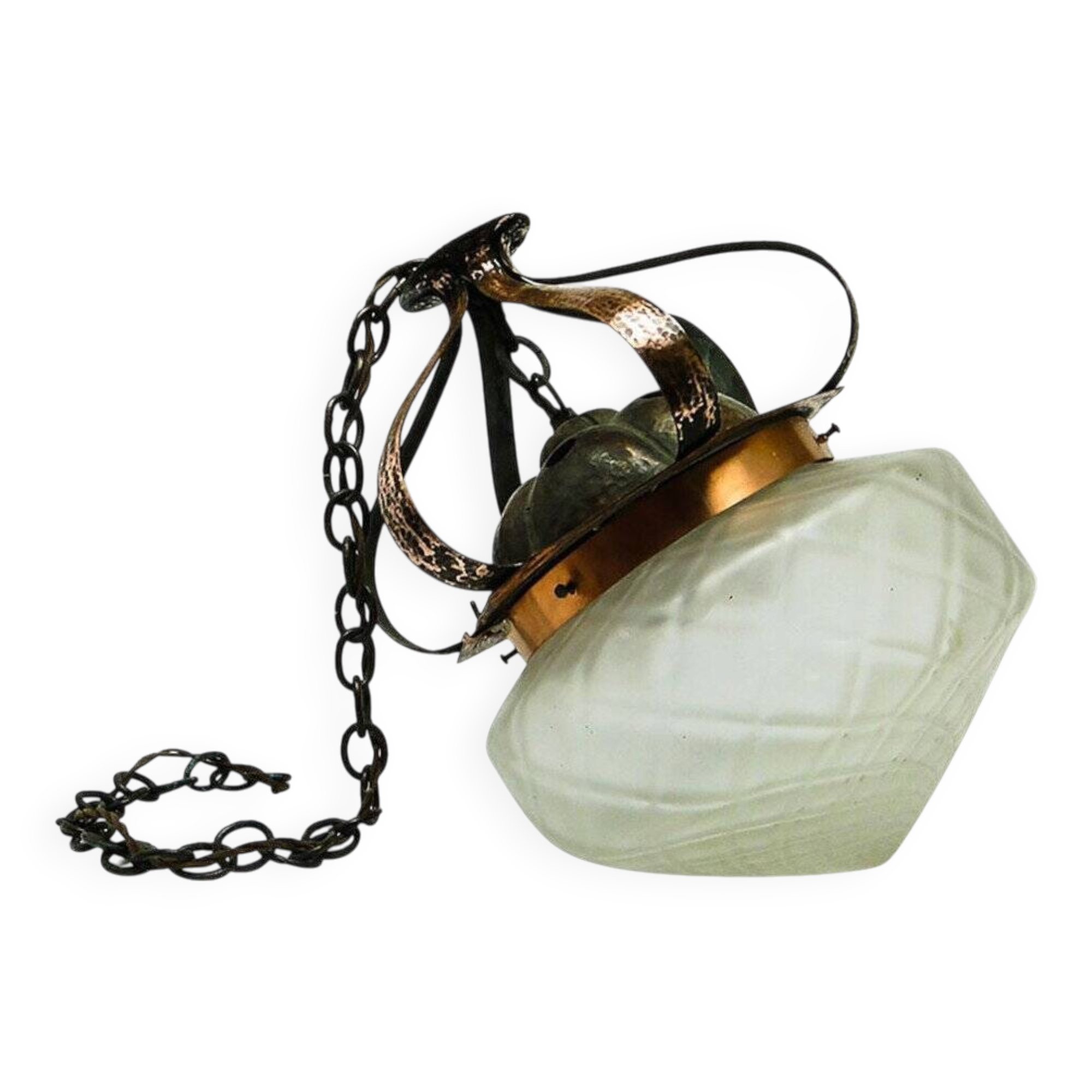 20th century glass pendant lamp, Austro-Hungary, 1890s