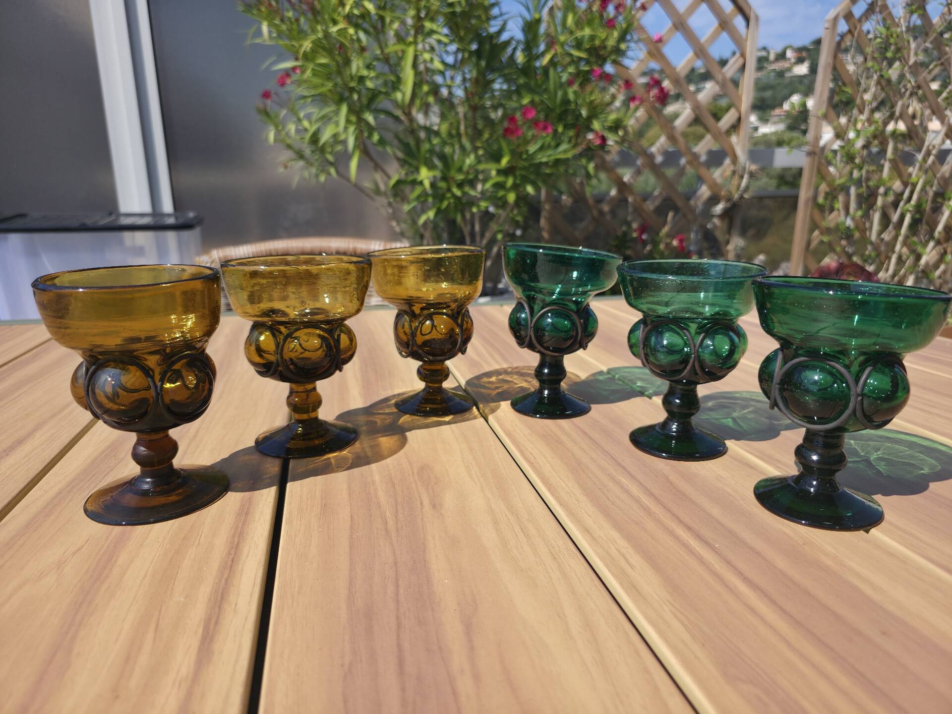 Set of 6 Brutalist Chalices – Attributed to Felipe Derflingher – 1960