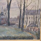 Oil on the link “Vista urbana en invierno”, Firmado “Henry Savoye”, pps. s. XX - France