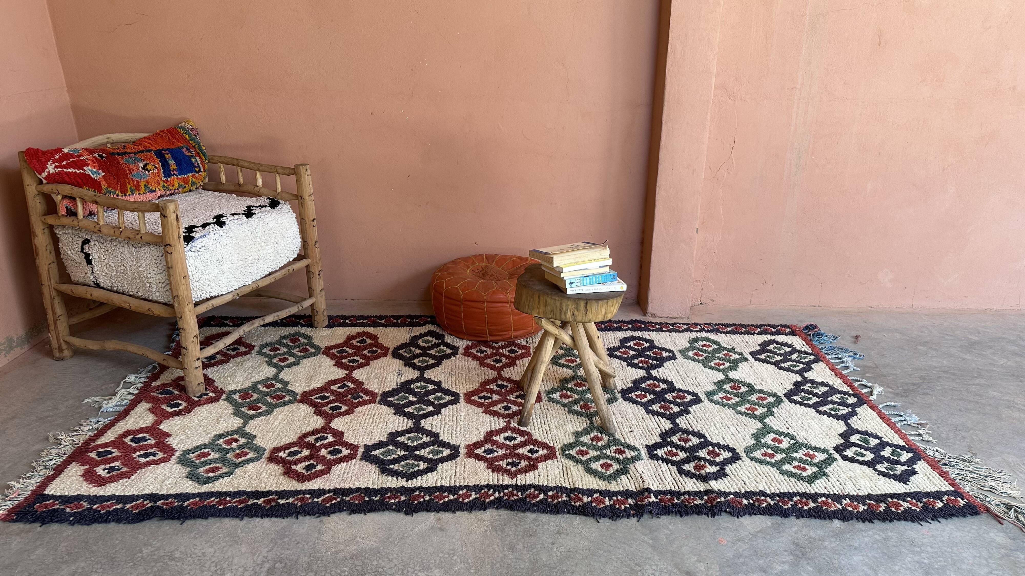 Colorful Moroccan rug Boujad - 263 x 135 cm