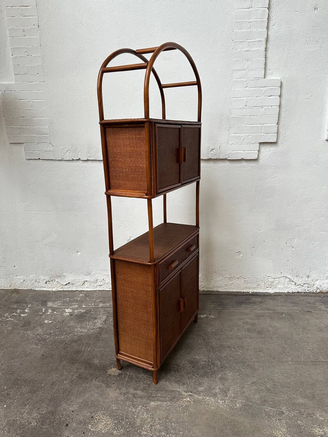 Rattan shelf/bookcase