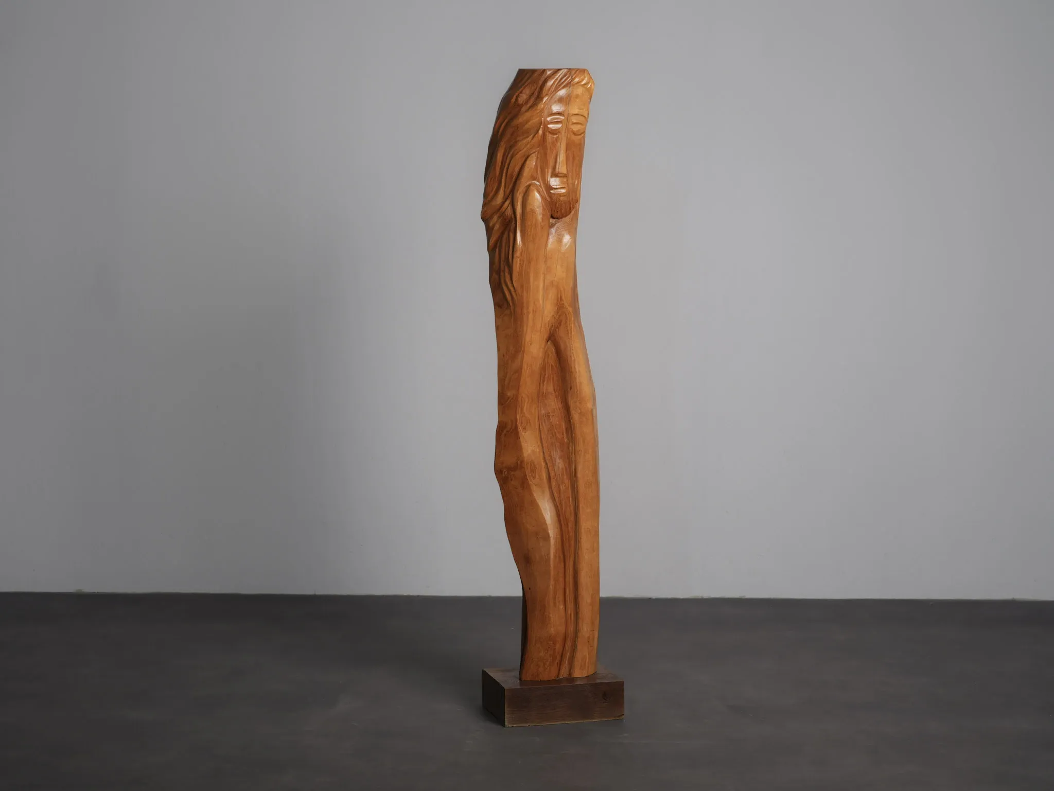 Large-scale figurative oak sculpture, Belgium, 1970s