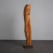 Large-scale figurative oak sculpture, Belgium, 1970s