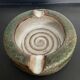 Vintage glazed terracotta ashtray