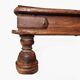 Ancient Indian ritual table of the Bajot type, wood and brass – Rajasthan