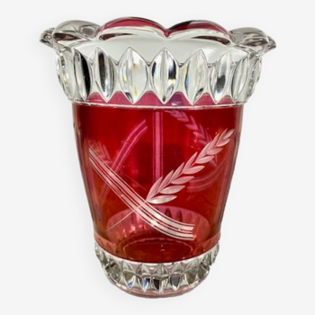 Cut crystal vase