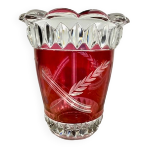 Vase cristal taillé