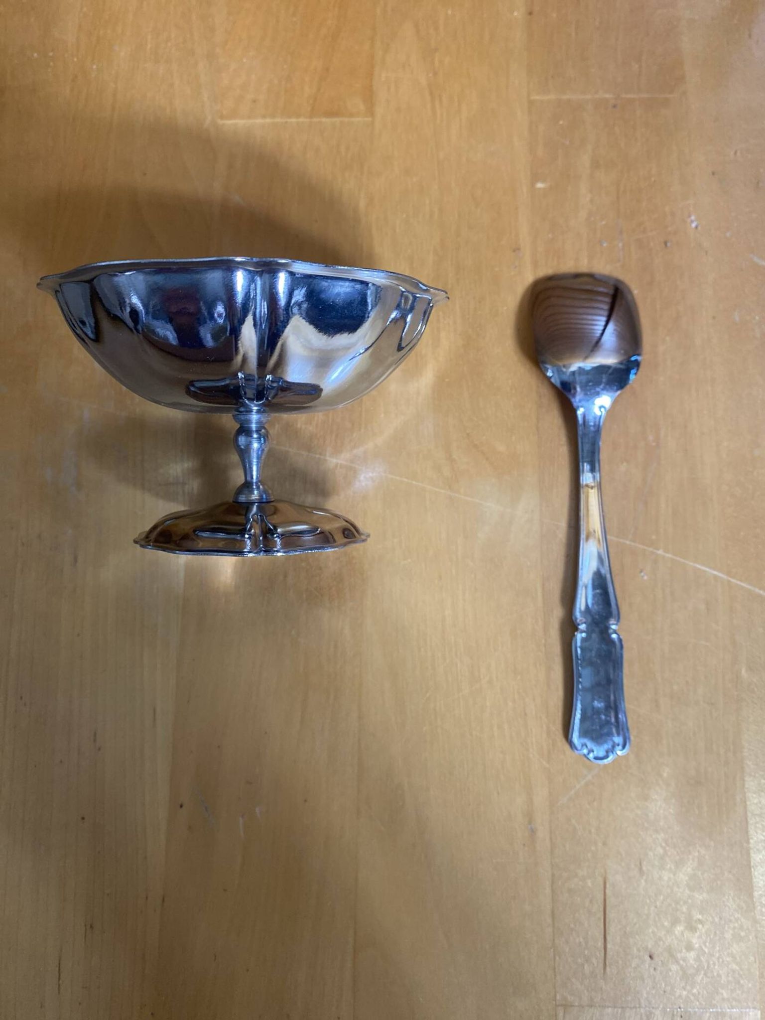 Ice Cream Service GUY DEGRENNE Tray + 6 Bowls + 6 Vintage Spoons
