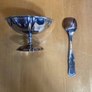 Ice Cream Service GUY DEGRENNE Tray + 6 Bowls + 6 Vintage Spoons