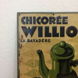 Enamelled plate chicory Williot