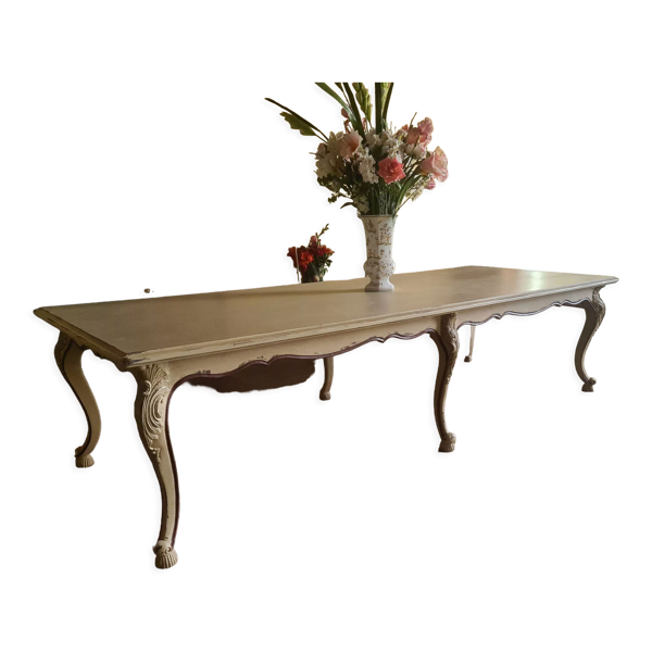 Table peinte style monastère 20ème siècle