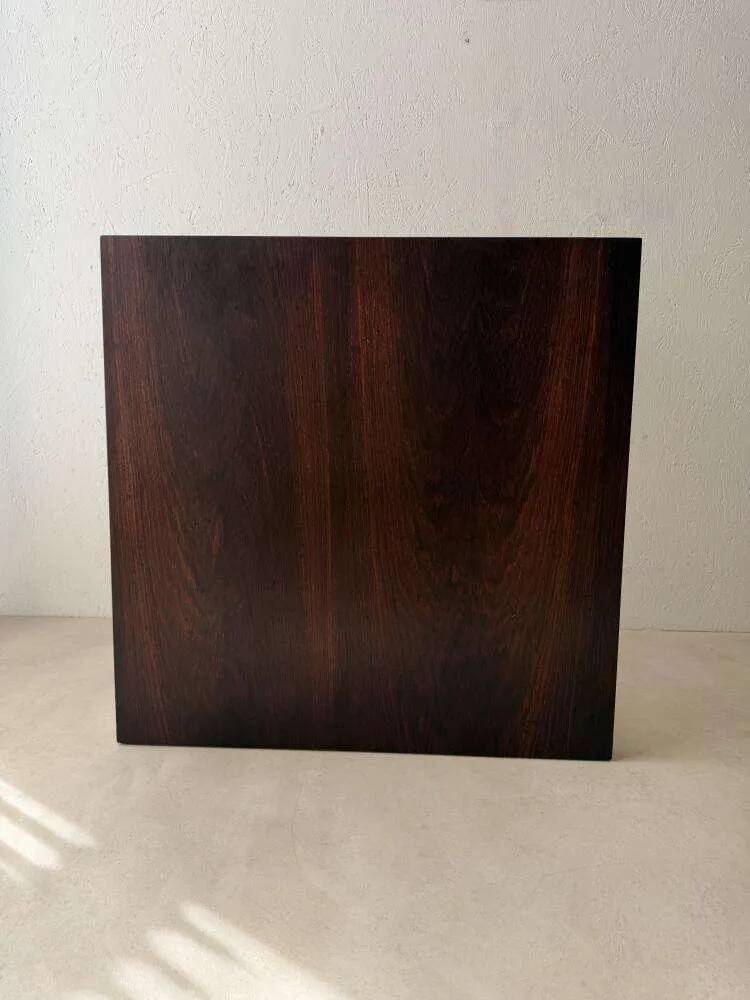 Vintage rosewood coffee table chrome 1960s