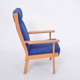 Reupholstered Danish Mid-Century Modern GE 181 a Chair by Hans Wegner for GETAMA