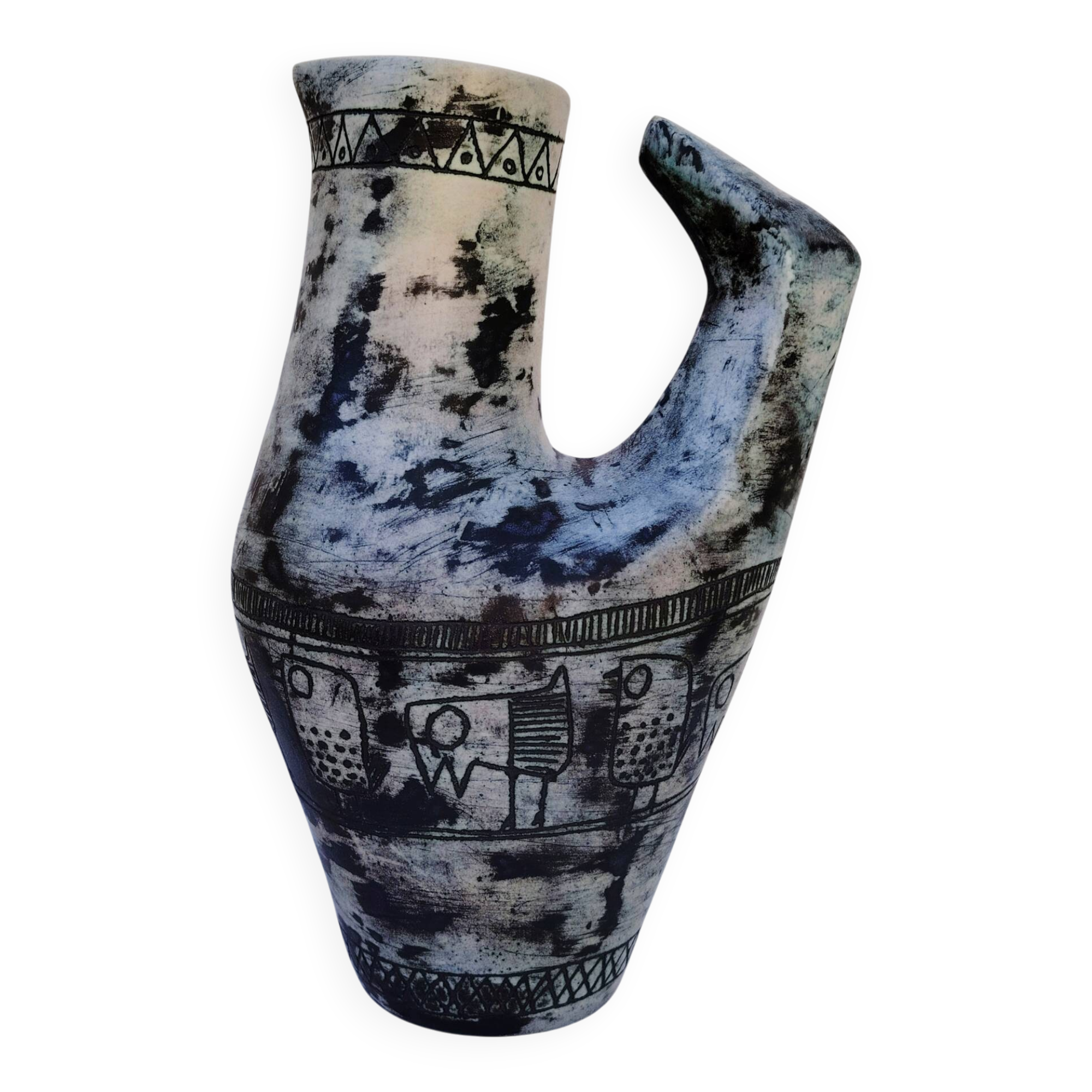 Large zoomorphic vase, ceramic by Jacques Blin