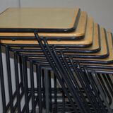 Stackable British military office table in stainless steel