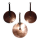 Set of 3 copper lids late nineteenth early twentieth century