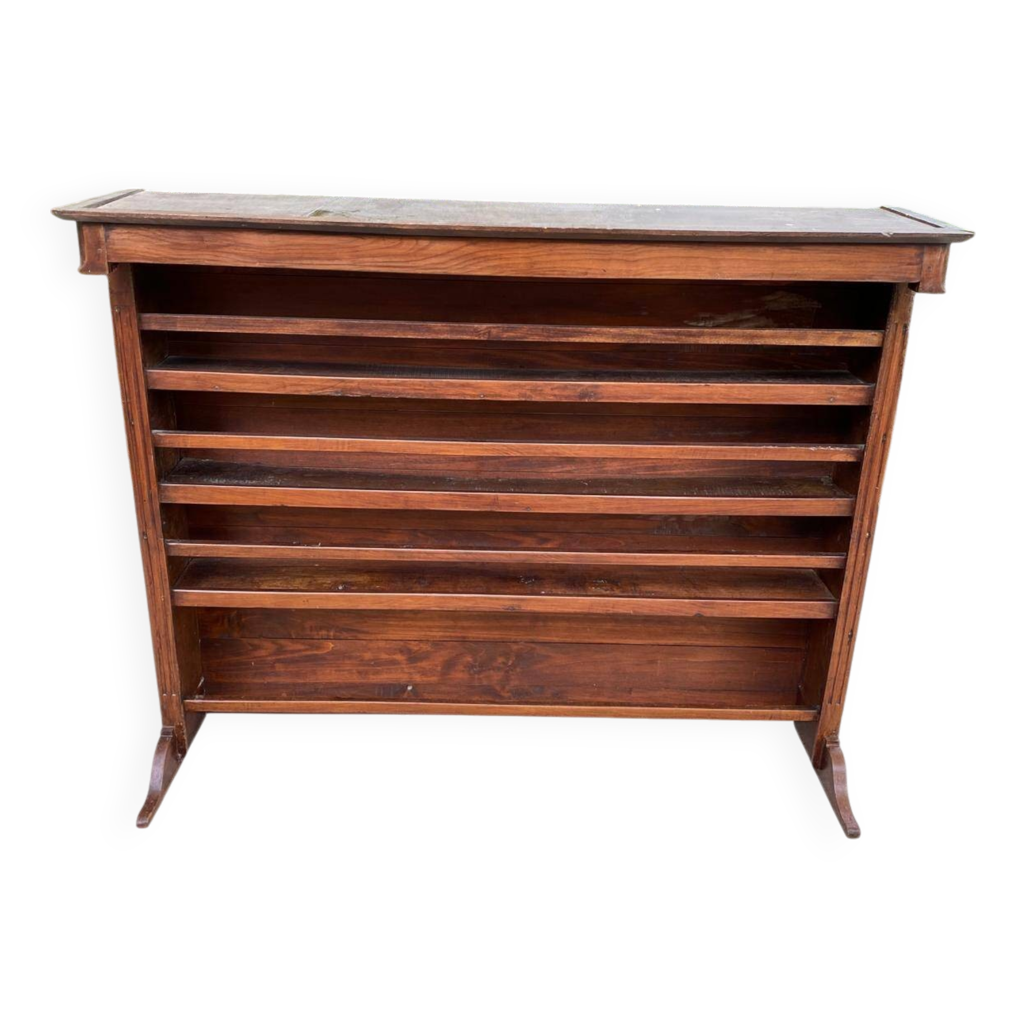 19th century solid oak wood dresser ladder