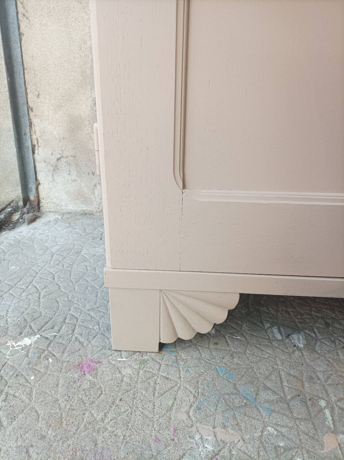 Vintage Art Deco 3-door wardrobe