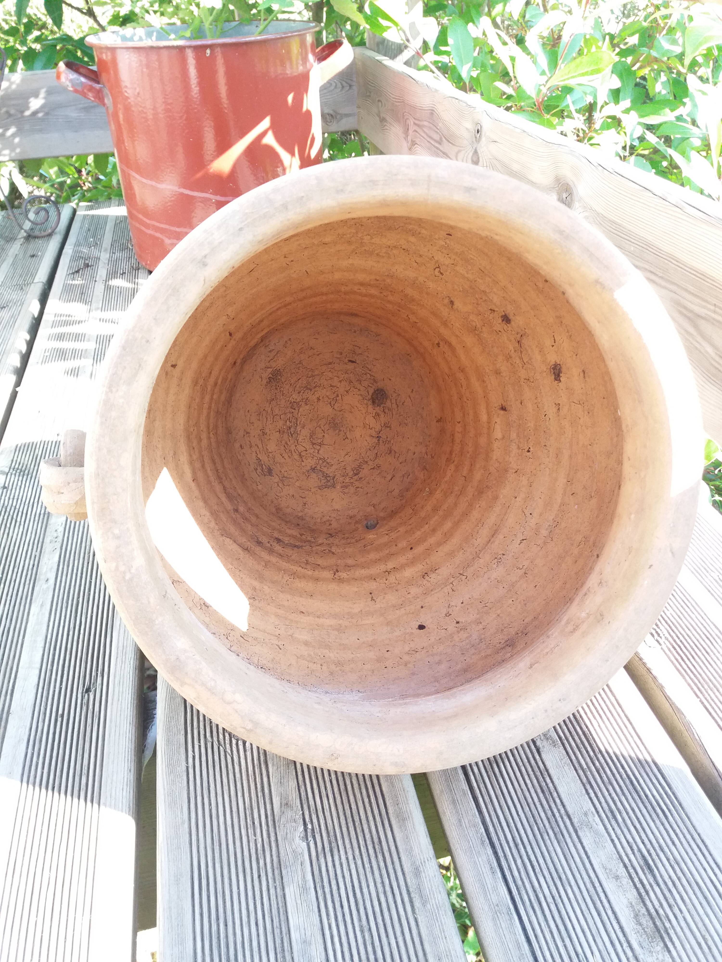 Pot en terre cuite jardinière poterie artisanale