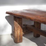 Table de ferme ancienne en bois, art populaire, déco intérieur