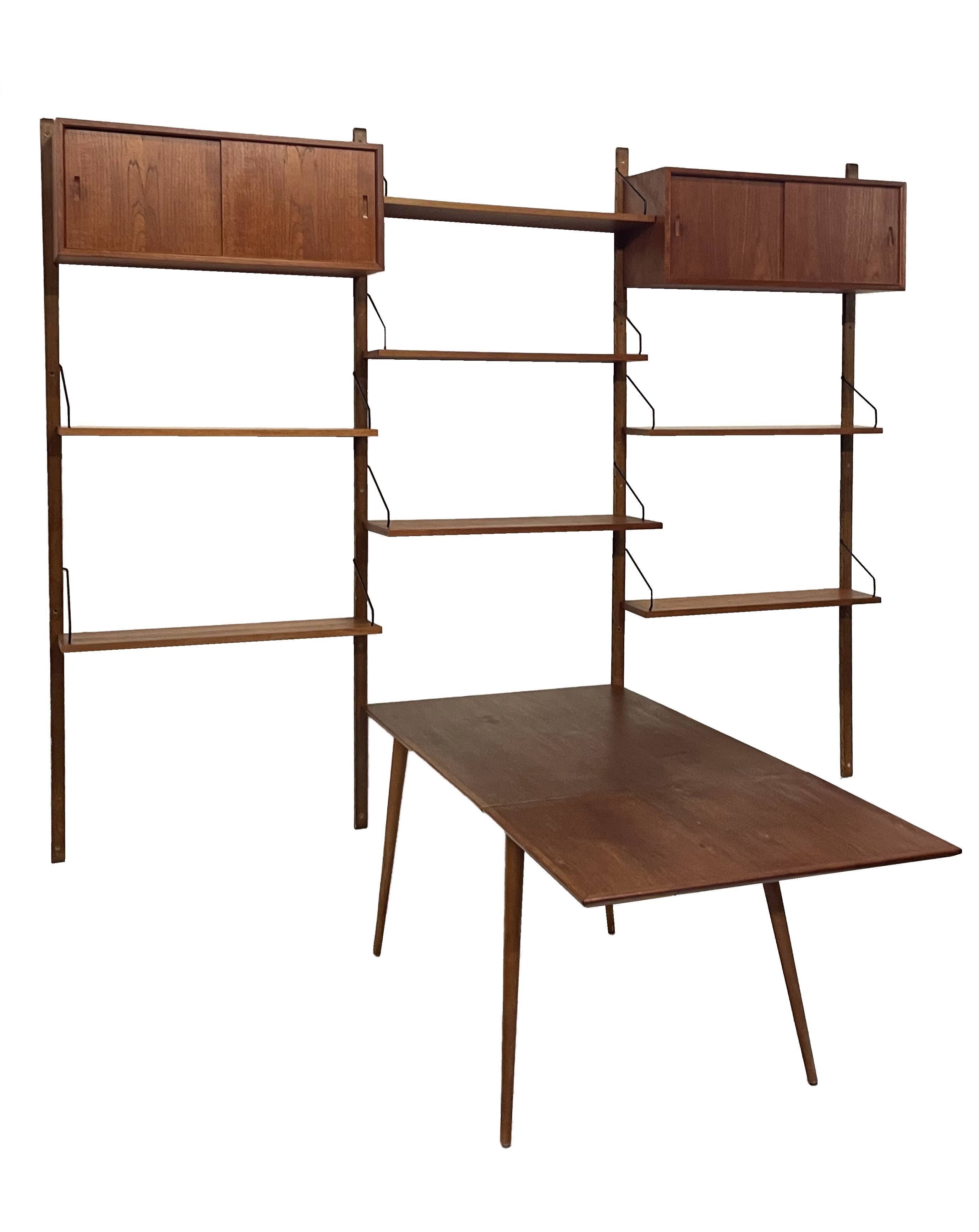 Vintage Poul Cadovius Royal System wandsysteem wandmeubel