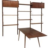 Vintage Poul Cadovius Royal System wandsysteem wandmeubel