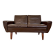Vintage retro danish mid-century g. thams 2 person sofa in coco leather 60s