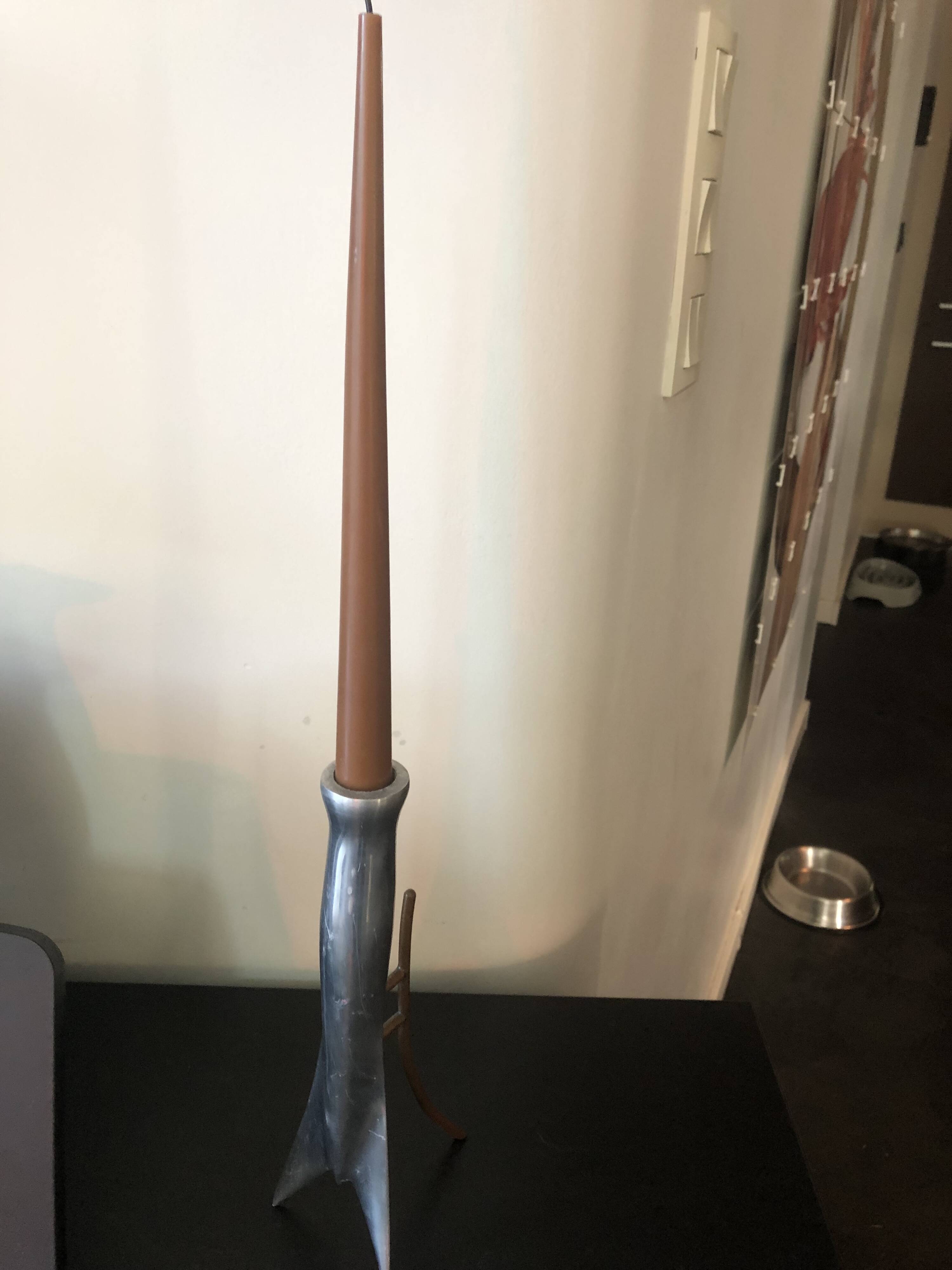 Aluminium cast iron candlestick