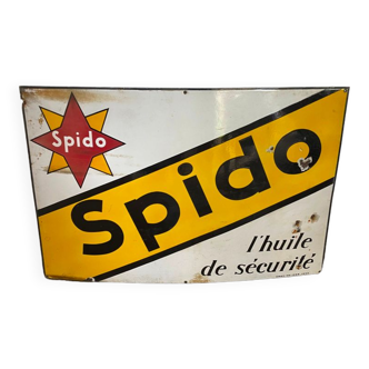 Advertising enamelled plate spido oil 1932