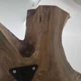 Side table in raw solid wood