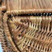 Vintage 70s wicker shopping basket