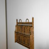 Old shelf wall and folding bamboo