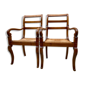 Paire de fauteuils style