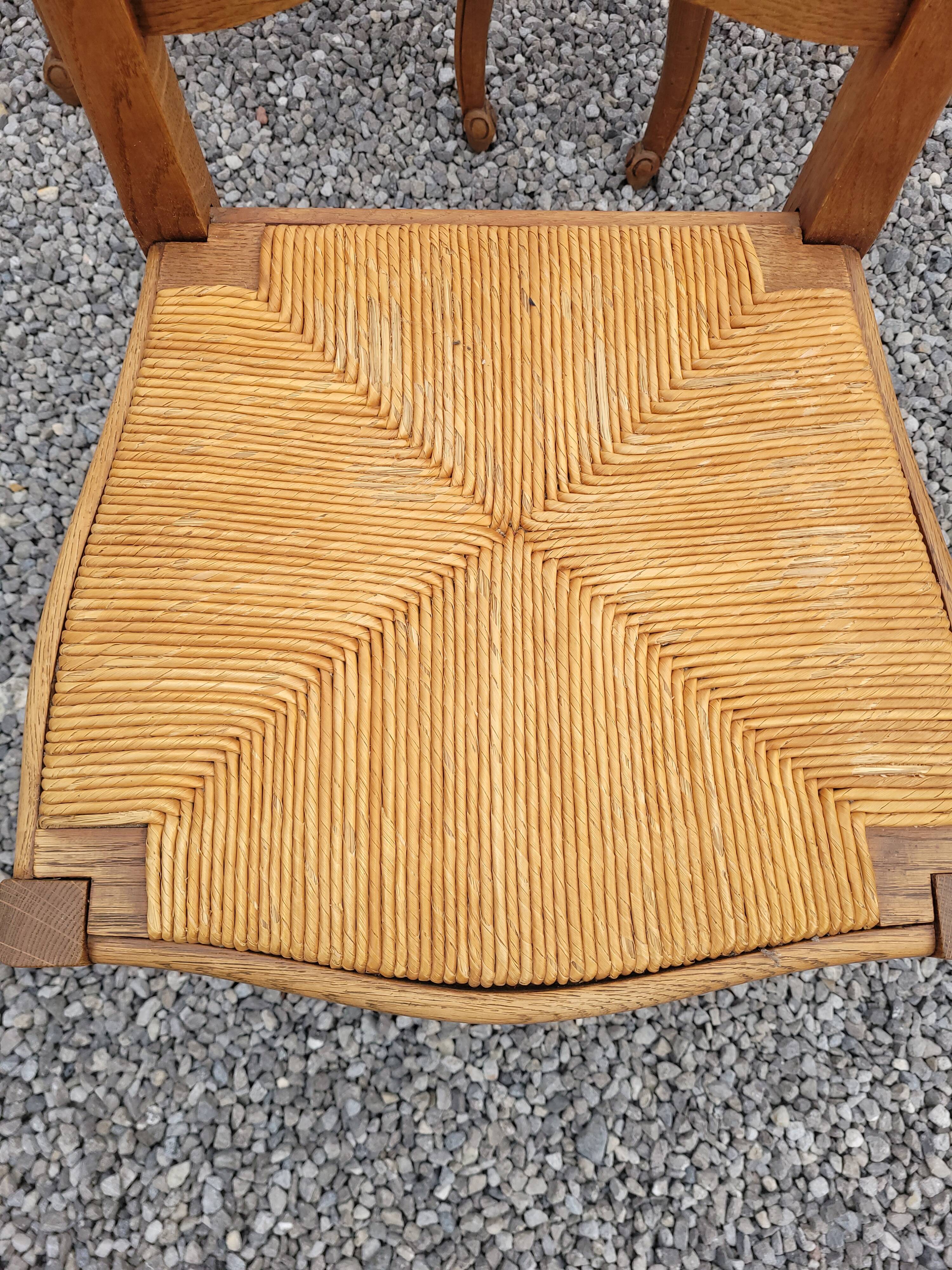 6 Louis XV style oak chairs