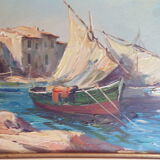 Signed marine painting