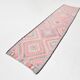 3x13 Soft Pink Turkish Vintage Runner Rug, 94x404Cm