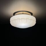 Vintage Pink Glass Ceiling Lamp, 1950s